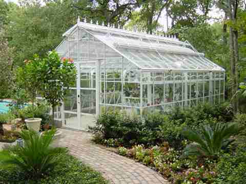 elegant glass greenhouse