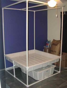 PVC hydroponics stand