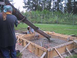 pouring concrete slab pouring concrete slab
